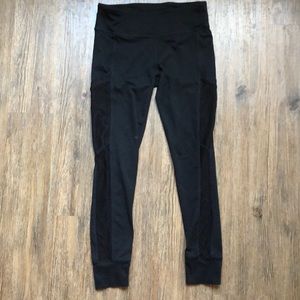 Fabletics Black Leggings with Mesh Pockets